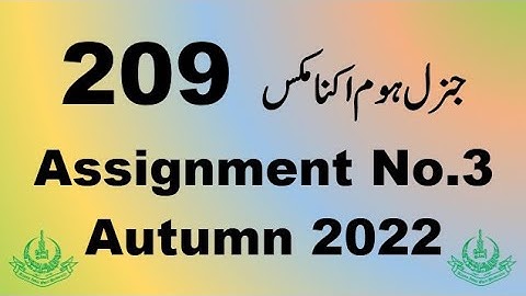 AIOU Code 209 Solved Assignment No.3 Autumn 2022