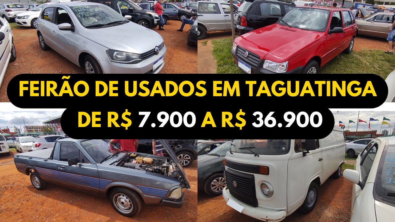 BRASÍLIA DF CARROS USADOS A PARTIR DE R$ 7.900 - FEIRÃO DE DOMINGO EM TAGUATINGA (ORCA) 13/04/2025