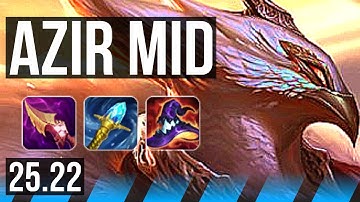 AZIR vs YASUO (MID) | 10 solo kills, 56k DMG, Legendary, 800+ games | EUW Master | 25.22