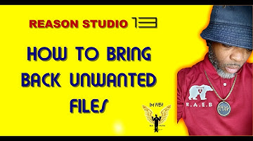 Chris Holyman  | Reason Studio 13 | HOW TO Bring back UNWANTED FILES
