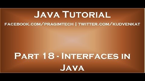 Interfaces in Java