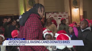 Jayden Daniels, Raising Canes donates bikes