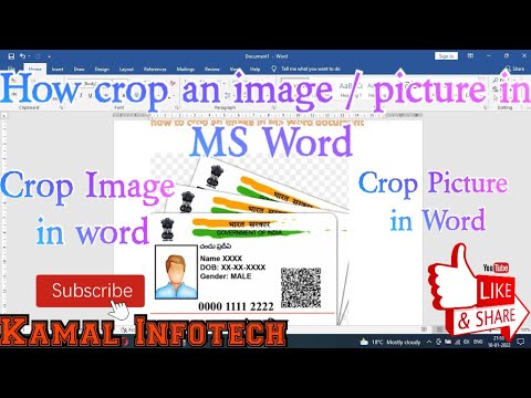 how to crop an image in word document | how to crop a picture in ms word