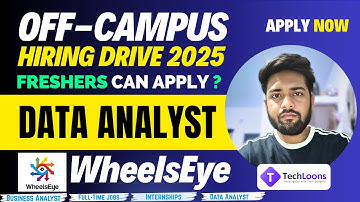 Data Analyst Jobs for Freshers 2025 | Data Analyst Jobs in Gurgaon | Off Campus Hiring Latest IT Job