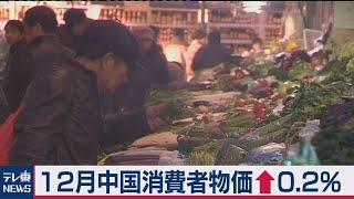 12月中国消費者物価指数0.2％上昇（2021年1月11日）