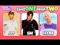 Save one drop two jyp vs sm vs hybe  kpop game