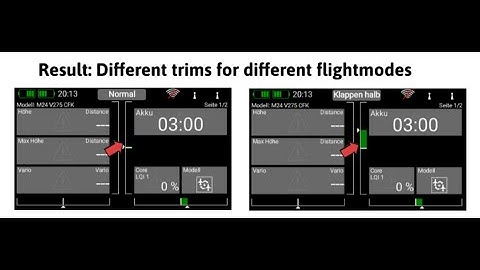 PowerBox Core   Different Elevator Trim for each Flightmode