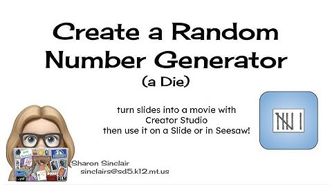Create a Random Number Generator with Slides