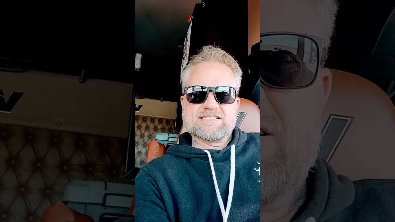 American trucker in Quebec, Canada 