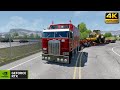 Kenworth K100 transporting 45 tons Volvo mud digger. American Truck Simulator#americantrucksimulator