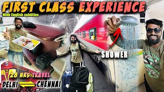 28hrs First Class AC Train Journey  Private Shower  Super Fast Duronto Express | ENG Subs