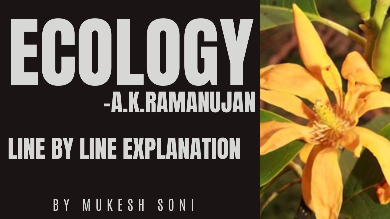 Ecology Poem | A.K. Ramanujan | Line by Line Explanation