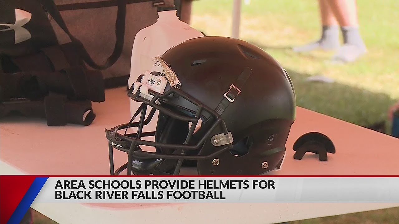 falling football helmet Olmsted Falls Wall Mascot 24 WISCONSIN - RIVER FALLS FALCONS