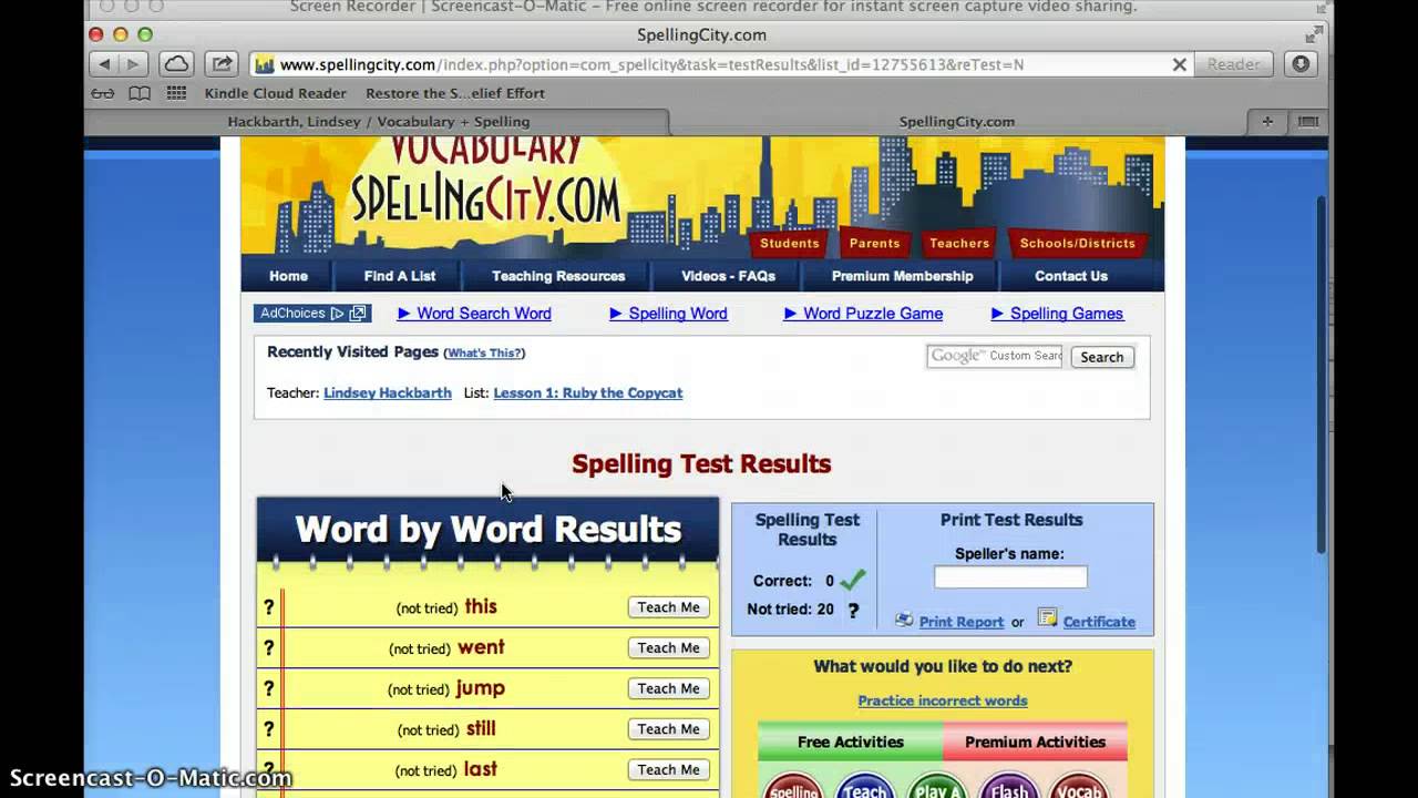 How To Use SpellingCity YouTube How to use spellingcity youtube