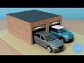 Diy miniature car garage easy  cardboard garage
