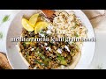 Mediterranean lentil grain bowls  this savory vegan