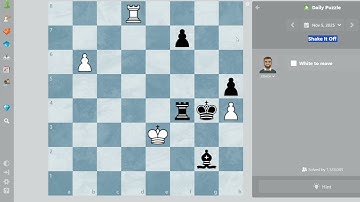 🎯Daily Chess Puzzle! Shake It Off (November 5, 2025) #chess #dailychess #puzzle