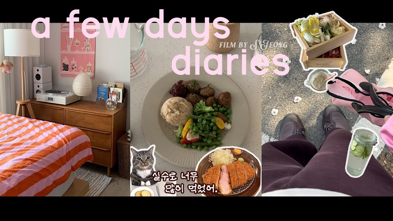 vlog. 사실 고의로 많이 먹었어👍🏽 돈가스 맛집 다녀옴, 작업하고 음식하고 야구보는 일상, 랜더스 화이팅 제발 ,,,