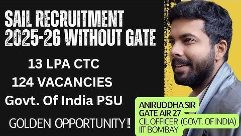 SAIL Recruitment 2025 || SAIL Recruitment without GATE @TheCivilGuruji #sail #psu #govtjobs #gate 
