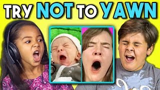 KIDS REACT TO TRY TO WATCH THIS WITHOUT YAWNING CHALLENGE