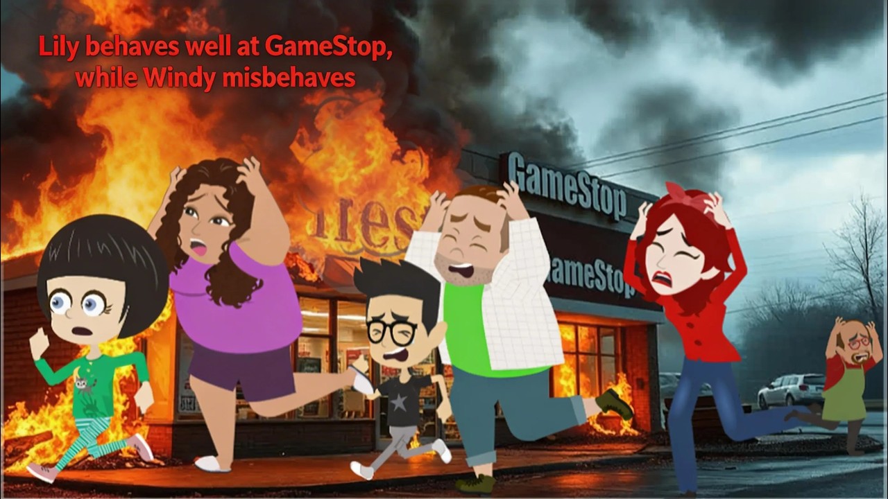 Лили хорошо себя ведёт в GameStop, а Винди плохо себя ведёт / Добро пожаловать обратно в английск...