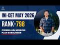 INI-CET MAY 2026, Rank 798 - Dr. Shubham Suman | Cerebellum Mission Plan Subscriber