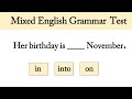 70 grammar quiz mixed english grammar test