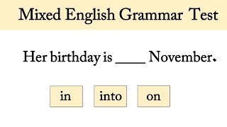 70  Grammar Quiz। Mixed English Grammar Test