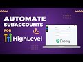 Use pabbly to create subaccounts  users gohighlevel