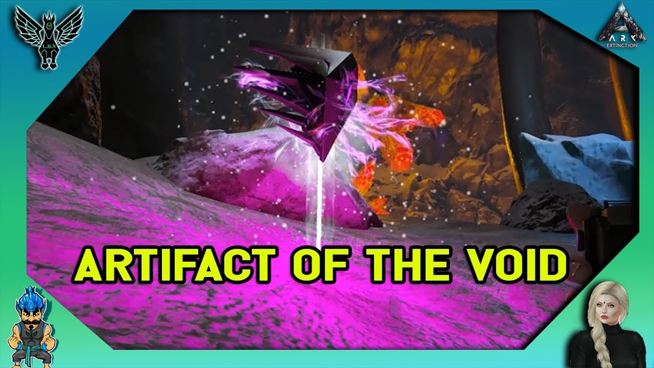 Ark Extinction Ice Cave Artifact Of The Void With Gps Coordinates Youtube