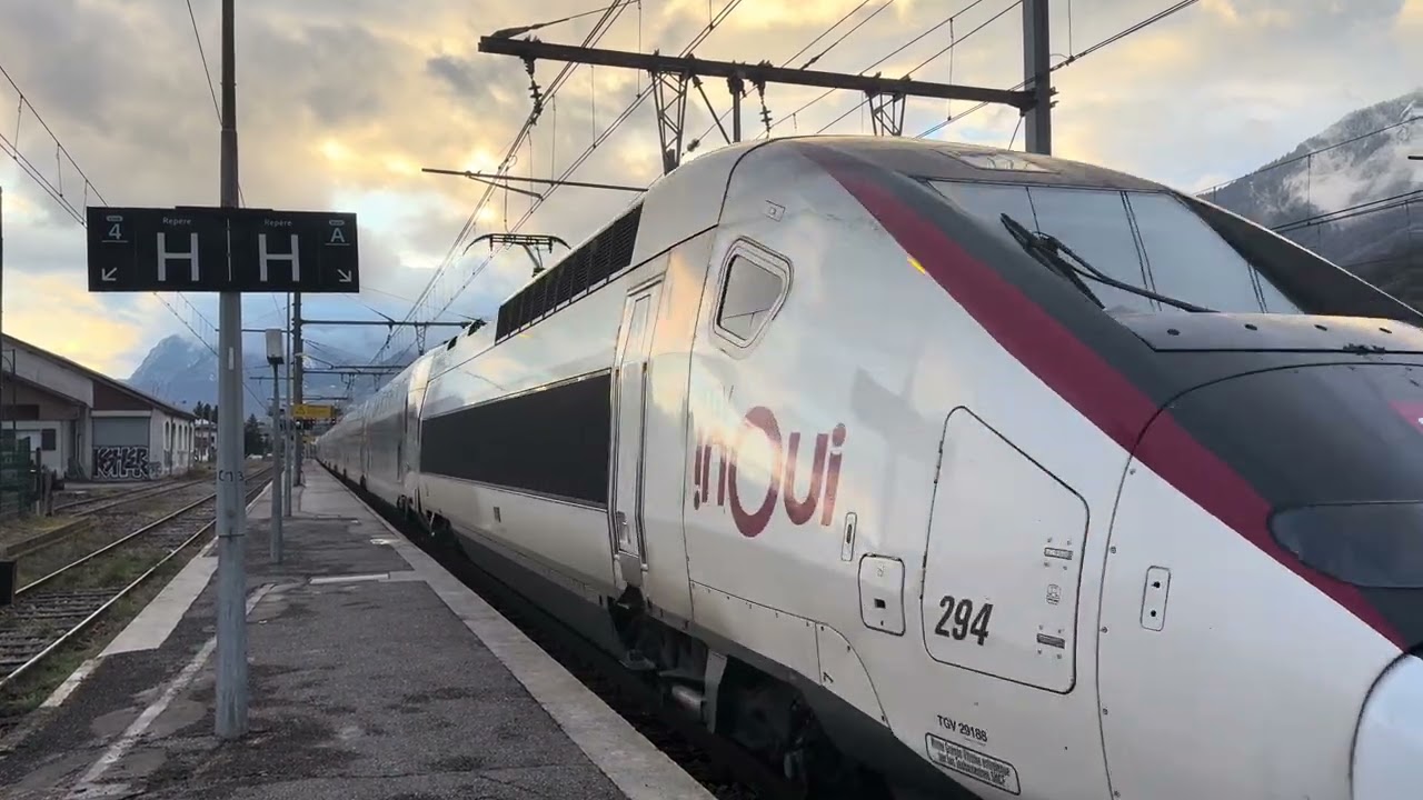 Arrivé du TGV INOUI 7436 ce 20 février en gare d’Albertville à 17h28 de BSM et en destination de …..