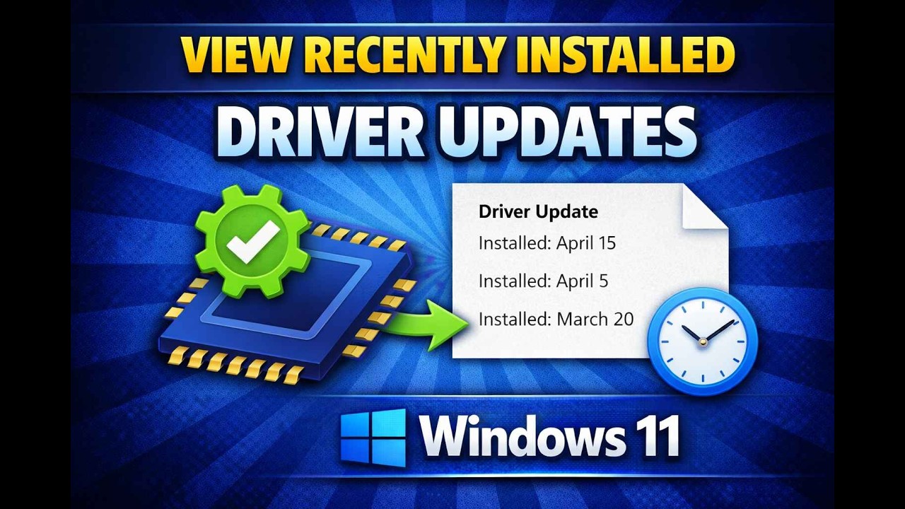 How to View Recently Installed Driver Updates in Windows 11? - YouTube