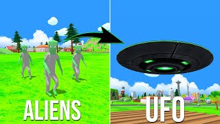 Dude Theft Wars All The Aliens & UFO In This Game !!! 👽👽👽 screenshot 5