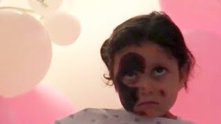 猛吹雪の中に1人残され……シリアの3歳少女