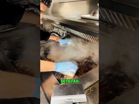 kenapa es ditaruh di atas panggangan panas