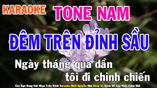 Đêm Trên Đỉnh Sầu Karaoke Tone Nam Nhạc Sống - Phối Mới Dễ Hát - Nhật Nguyễn