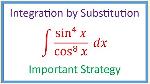 Integrate sin^4x/cos^8x Using Substitution Integration Made Simple