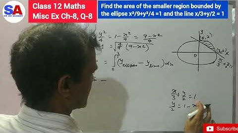 Class 12 Maths | Misc Ex Chapter 8 Q8 | Application Of Integrals| SIR JEE ACADEMY | Mithilesh Sir