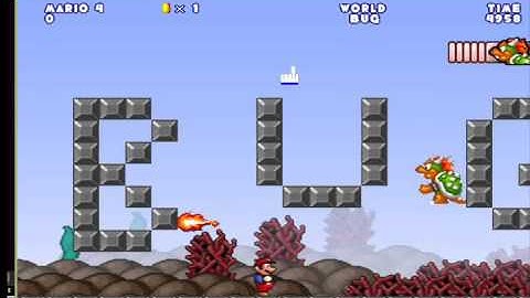 Mario worker bug: Bowser-at-right