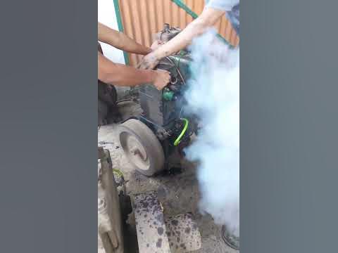 8 hp engine starting - YouTube