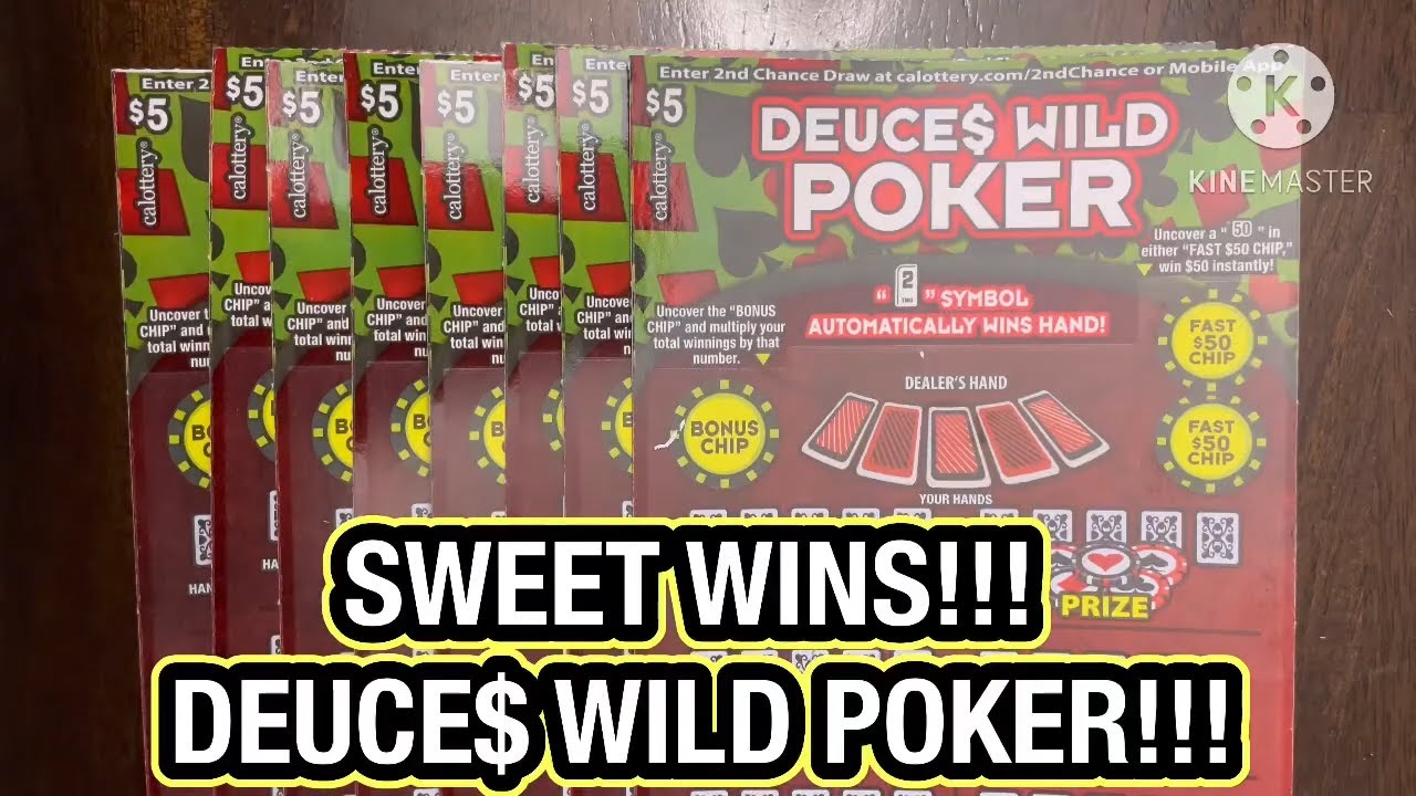 SWEET WINS!!! DEUCE WILD POKER!!! CA Scratchers YouTube