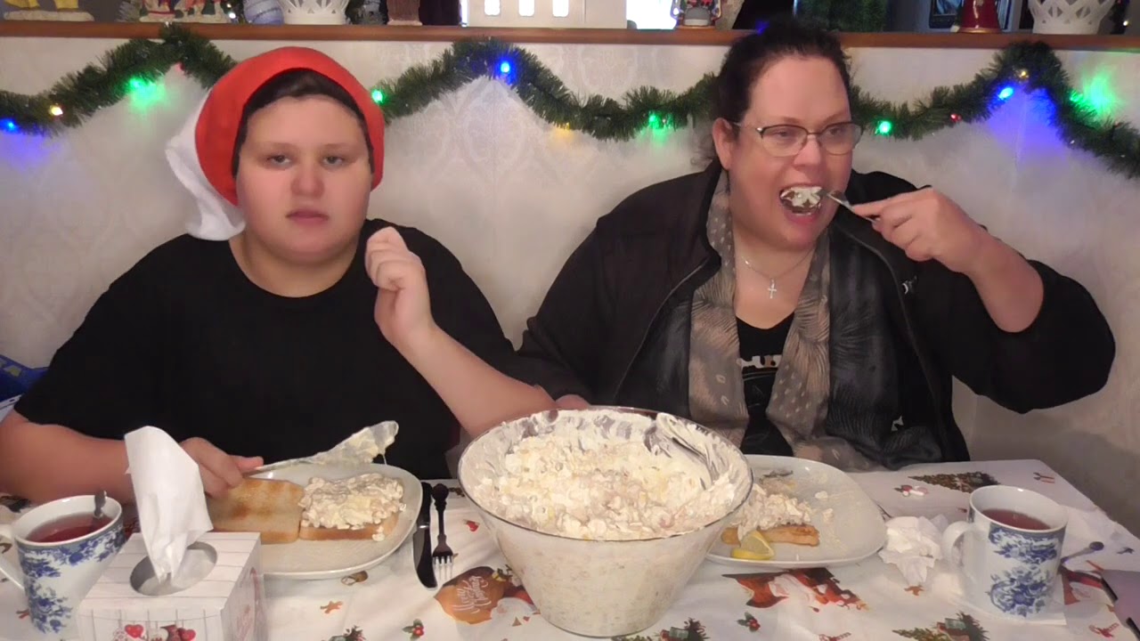 Mukbang - Krämig räksallad med rostat bröd och citron