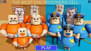 PRISONERS FAMILY Vs POLICE FAMILY in BARRY'S PRISON RUN! New Scary Obby (#Roblox)