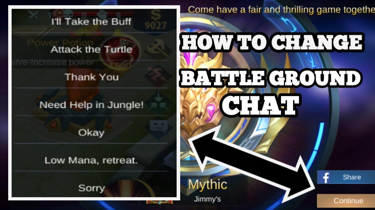 Mobile Legends Change Battleground Chat