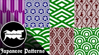 Repeating Japanese Patterns Made With Inkscape - Time Lapse (Not A Tutorial)