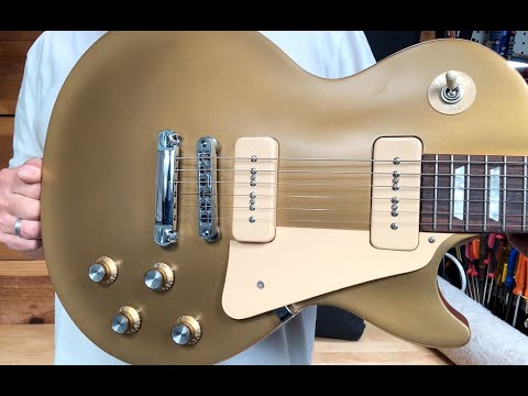 ギター Gibson lespaul tribute 60s p90 Gold Top Gibson Les Paul Studio '60s Tribute - Satin Gold Top
