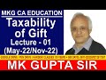 Taxability of gift lecture 01 by mkgupta sir