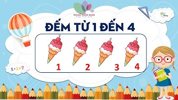 Toán đếm đến 4| Tạo Slide số đếm | Tạo video số đếm trong power point | Nghề mầm non TV