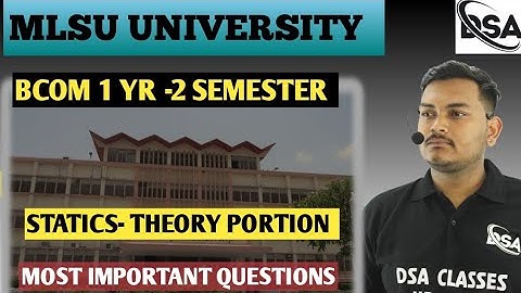 Business Statistics for B.Com 1st & 2nd Sem |Key Concepts & Formulas| MLSU Exam Prep with Gajraj Sir