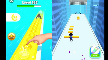 Pop Run VS Roof Rails - All Levels SpeedRun Gameplay Android iOS Ep1